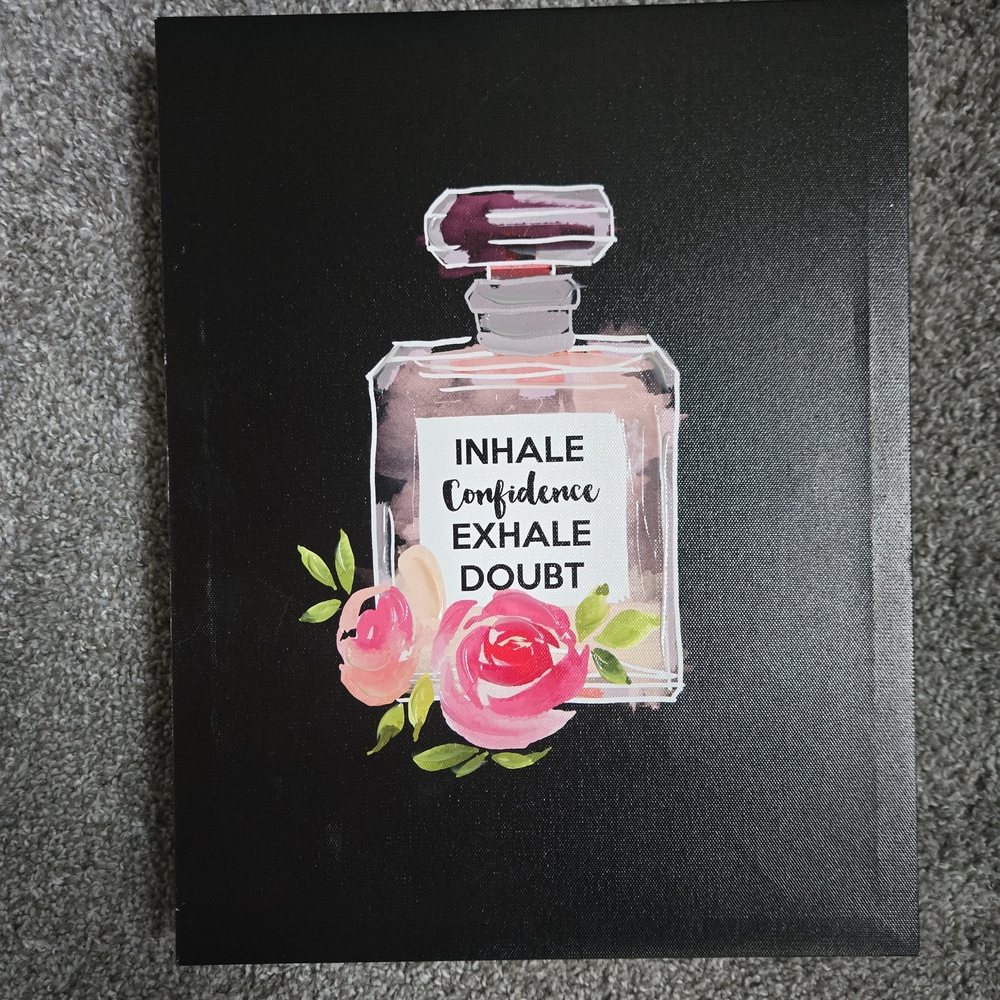 Catherines Inspirational Canvas Art with Floral Design